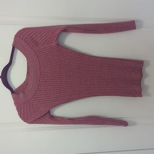 Stretchy sparkly pink sweater